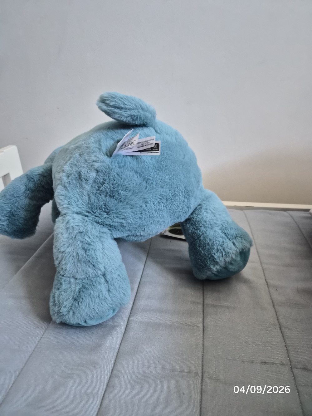 FAO SCHWARZ Blue Plush Hippo Stuffed Animal - Picture 13 of 15
